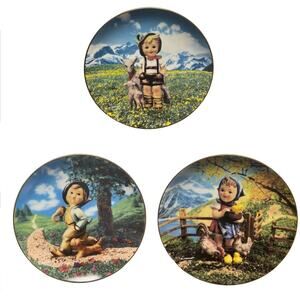 Lot of 3 Vintage 90s M.I. Hummel Danbury Mint Collector Plates Gentle Friends